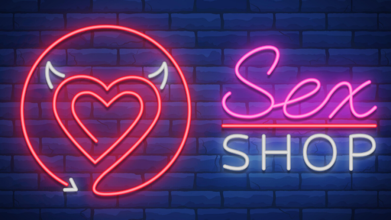 Sex shop neon sign