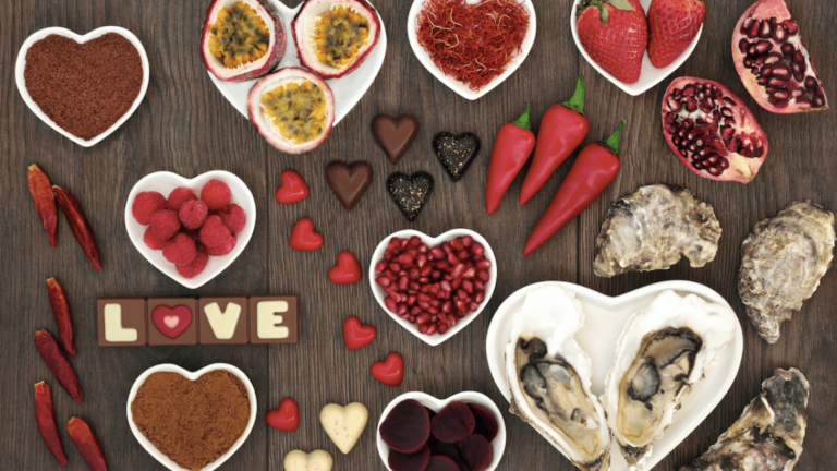 A table of natural aphrodisiac foods