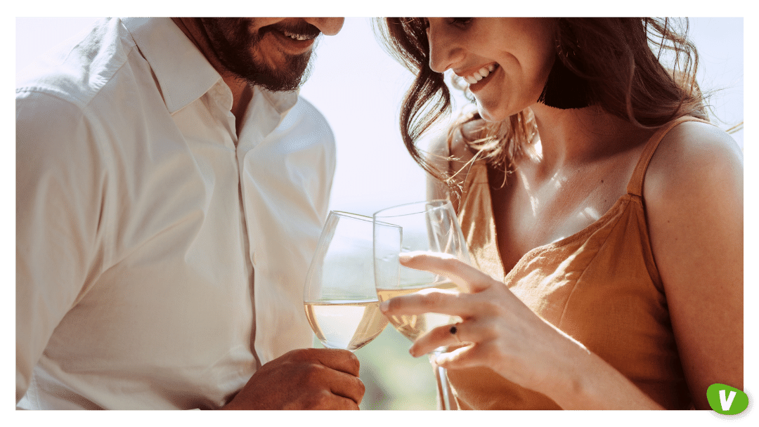 couple drinking wine