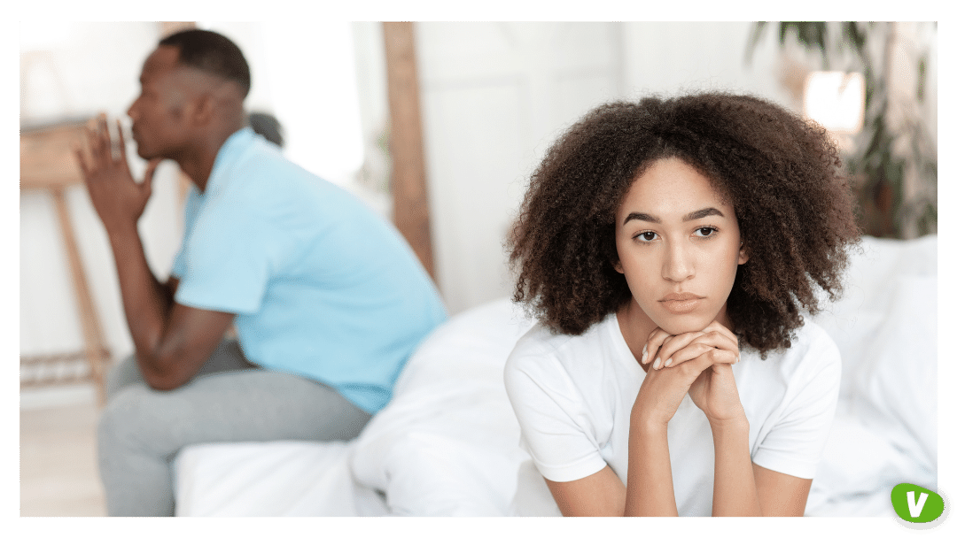 Quarrel, relationship problems, ignoring spouse and avoiding⁠